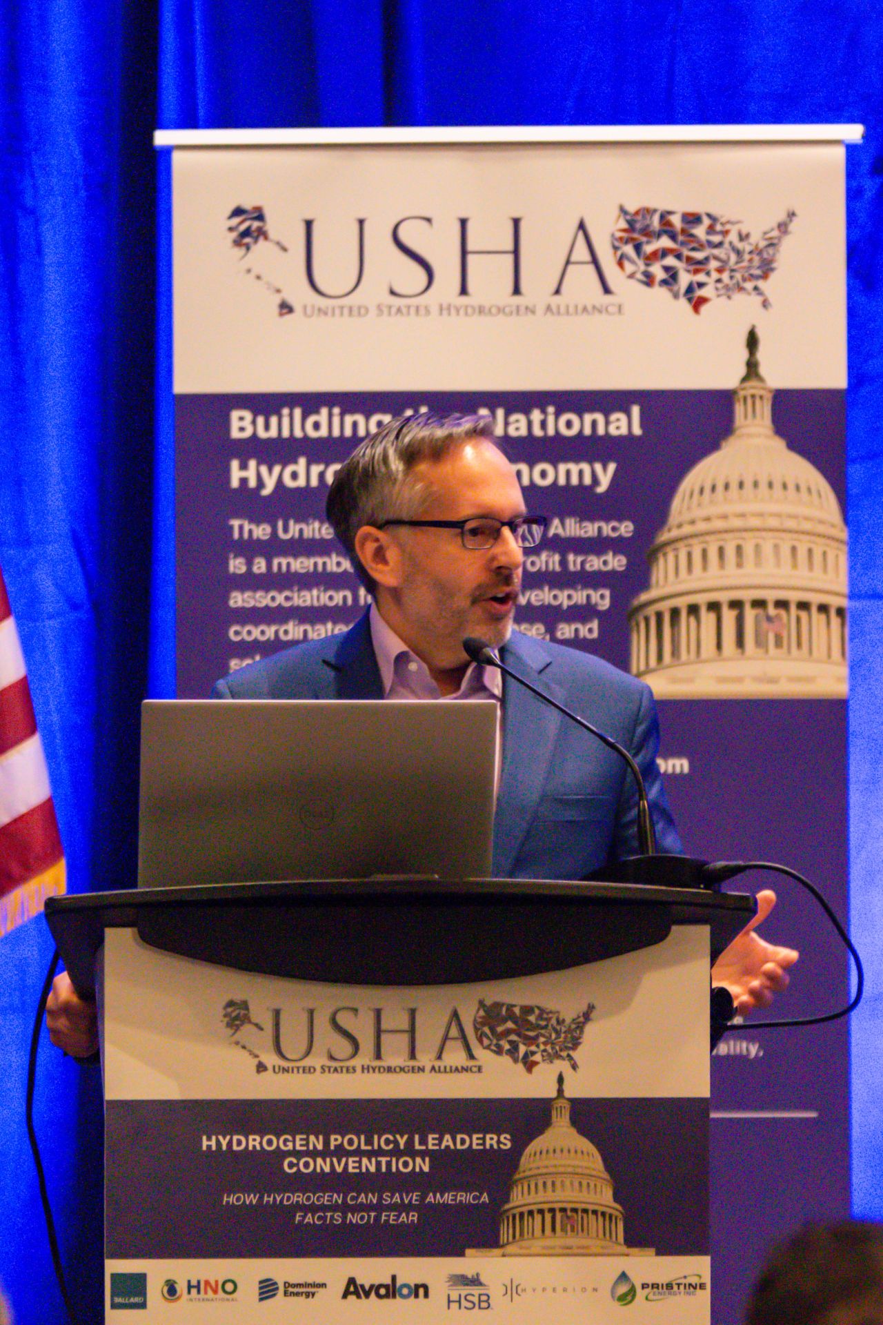 Glenn Davis speaking at the United States Hydrogen Alliance Hydrogen Policy Leaders Convention